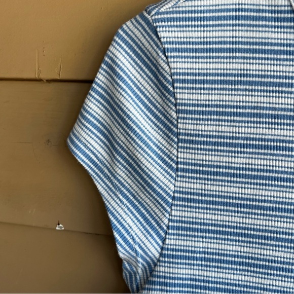 American Eagle Striped Short Sleeve Top - Size L - Classic Preppy - Picture 2 of 6